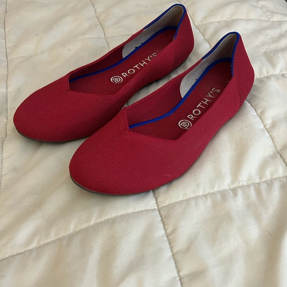 Rothy’s The Flat Bright Red worn once inside only - Picture 4 of 12